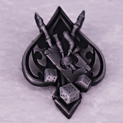 Ace Spades Skull Skeleton Devil Hand Horns Brooch
