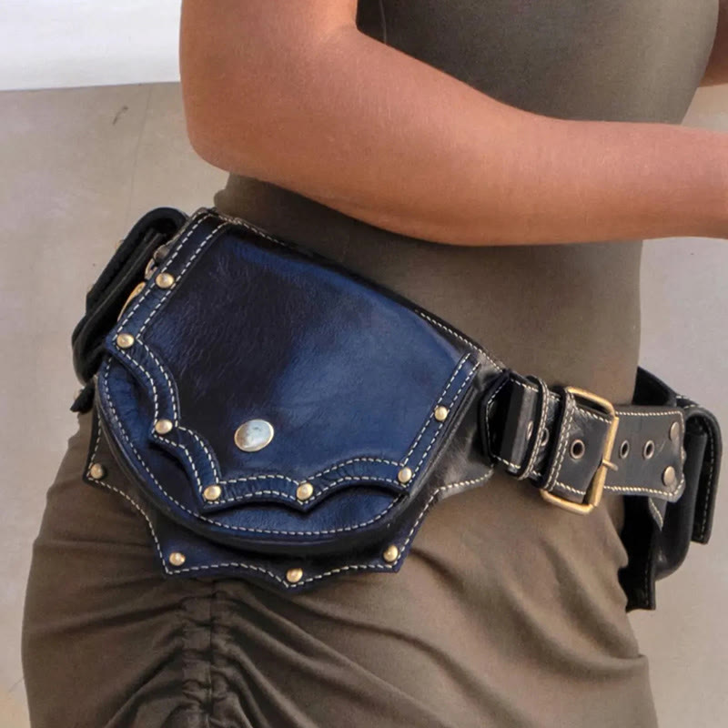 Retro Multi-Pocket Portable Wallet Viking Belt Bag